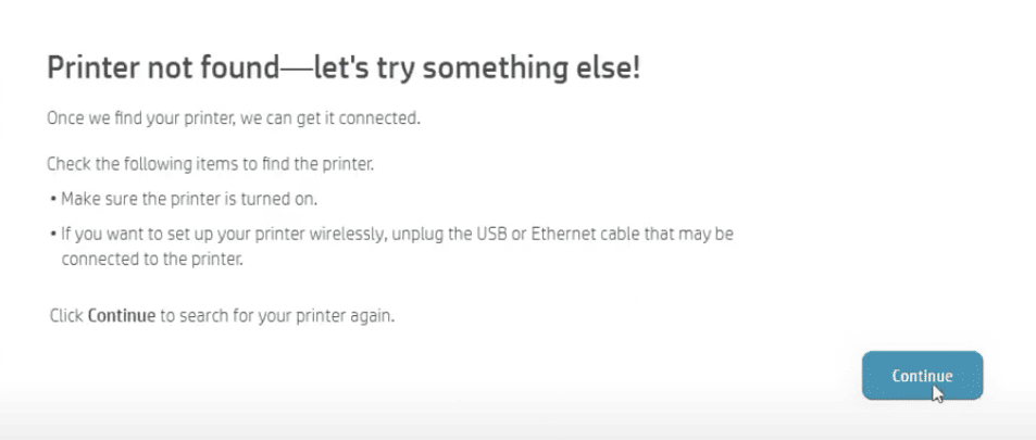 Printer Not Detected Printer Not Detected